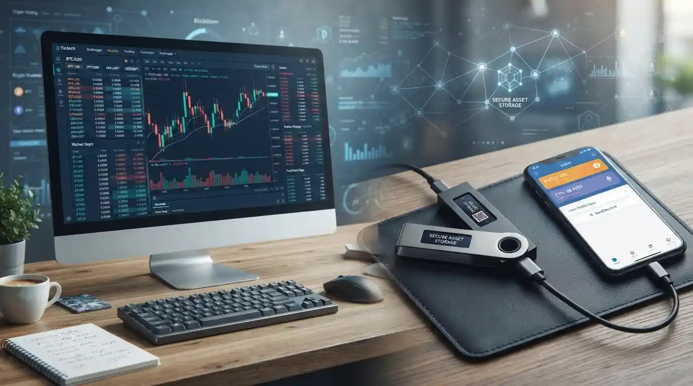 Cryptocurrency exchange interface compared with a personal crypto wallet