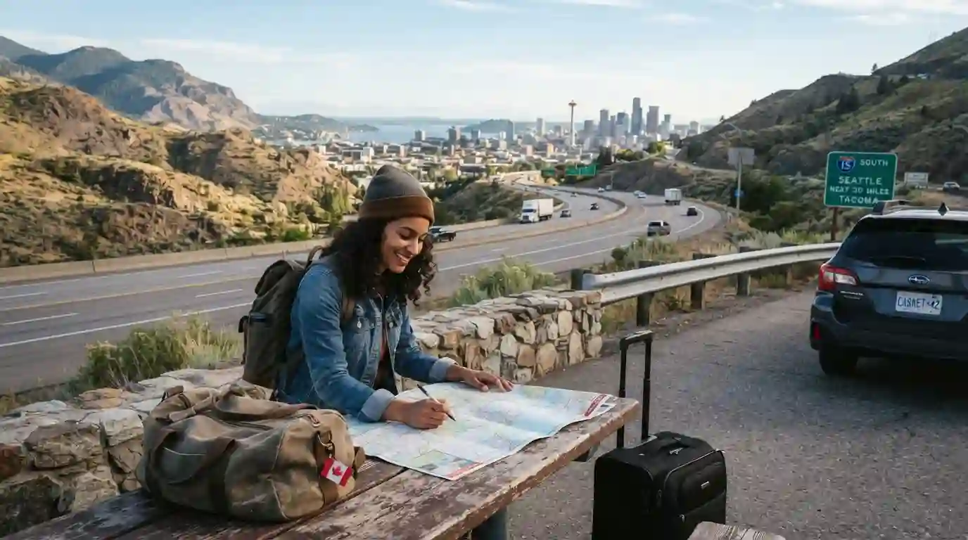Scenic U.S. travel destination representing a trip from Canada
