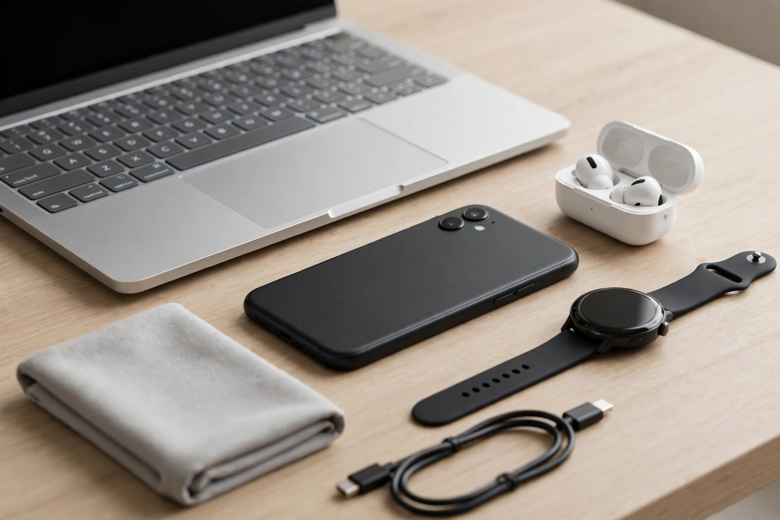 Best tech gadgets of 2026 arranged on a modern desk with laptop and smart devices